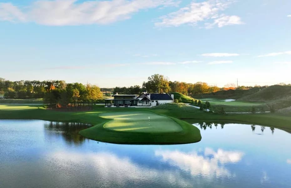 Clubhouse grounds at Trout National — The Reserve in Vineland, NJ